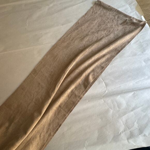 Urban Outfitters 7.5 Foot Tan Suede Coastal Cowgirl Wrap w Fringe on Either End - Picture 3 of 16